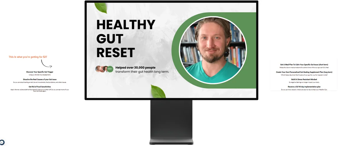 Healthy Gut Reset Program with features